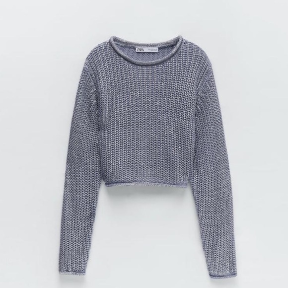 Metallic Thread Knit Sweater Zara Size 